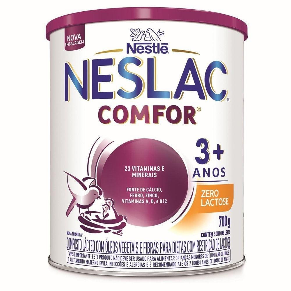 Composto Lácteo Infantil Neslac Comfor de 3 a 5 anos Zero Lactose 700g — Neslac | Farmácia Resyla