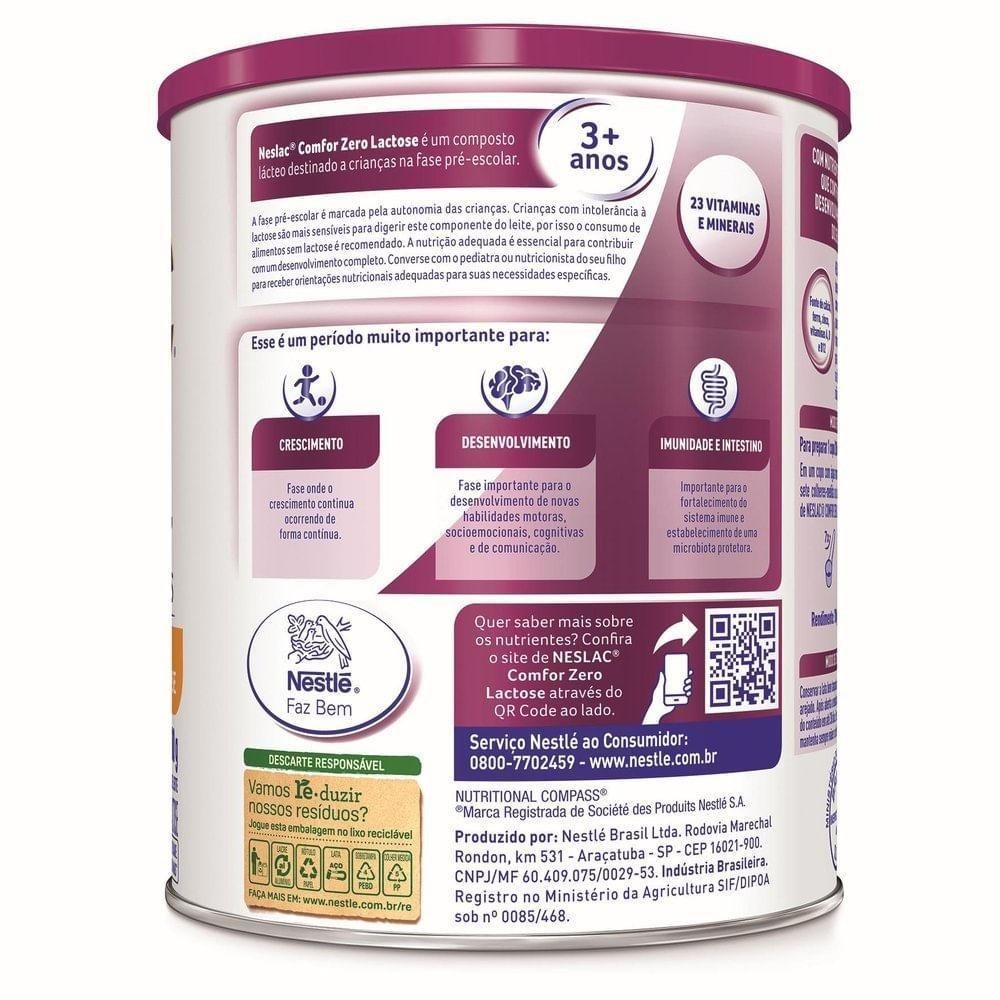 Composto Lácteo Infantil Neslac Comfor de 3 a 5 anos Zero Lactose 700g — imagem 2 | Farmácia Resyla