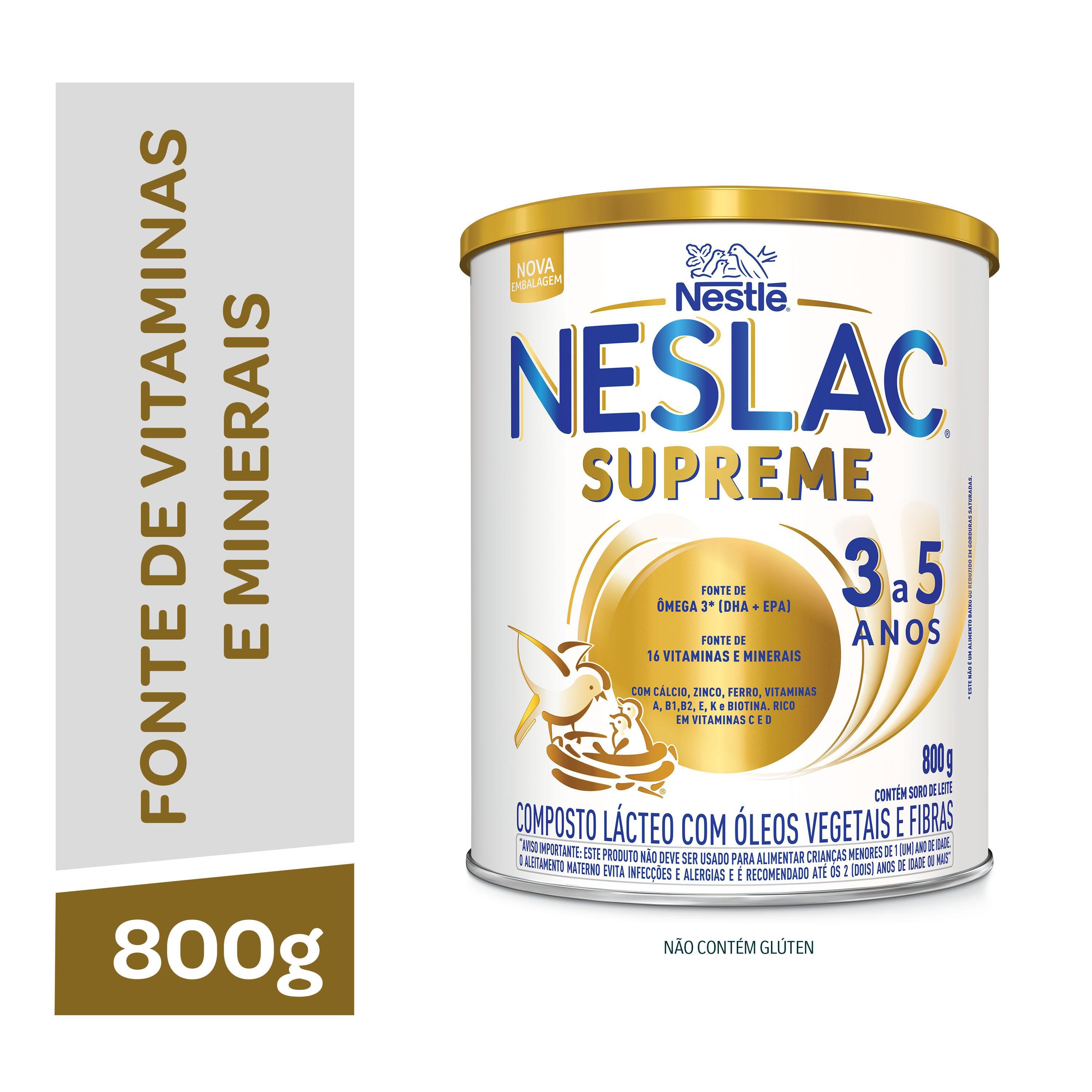 Composto Lácteo Infantil Neslac Supreme de 3 a 5 anos 800g — Neslac | Farmácia Resyla