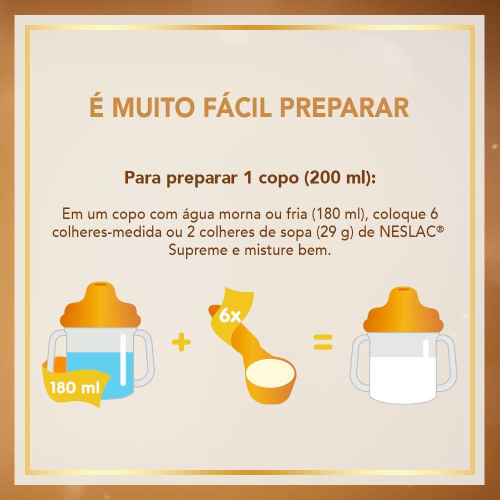 Composto Lácteo Infantil Neslac Supreme de 3 a 5 anos 800g — imagem 3 | Farmácia Resyla