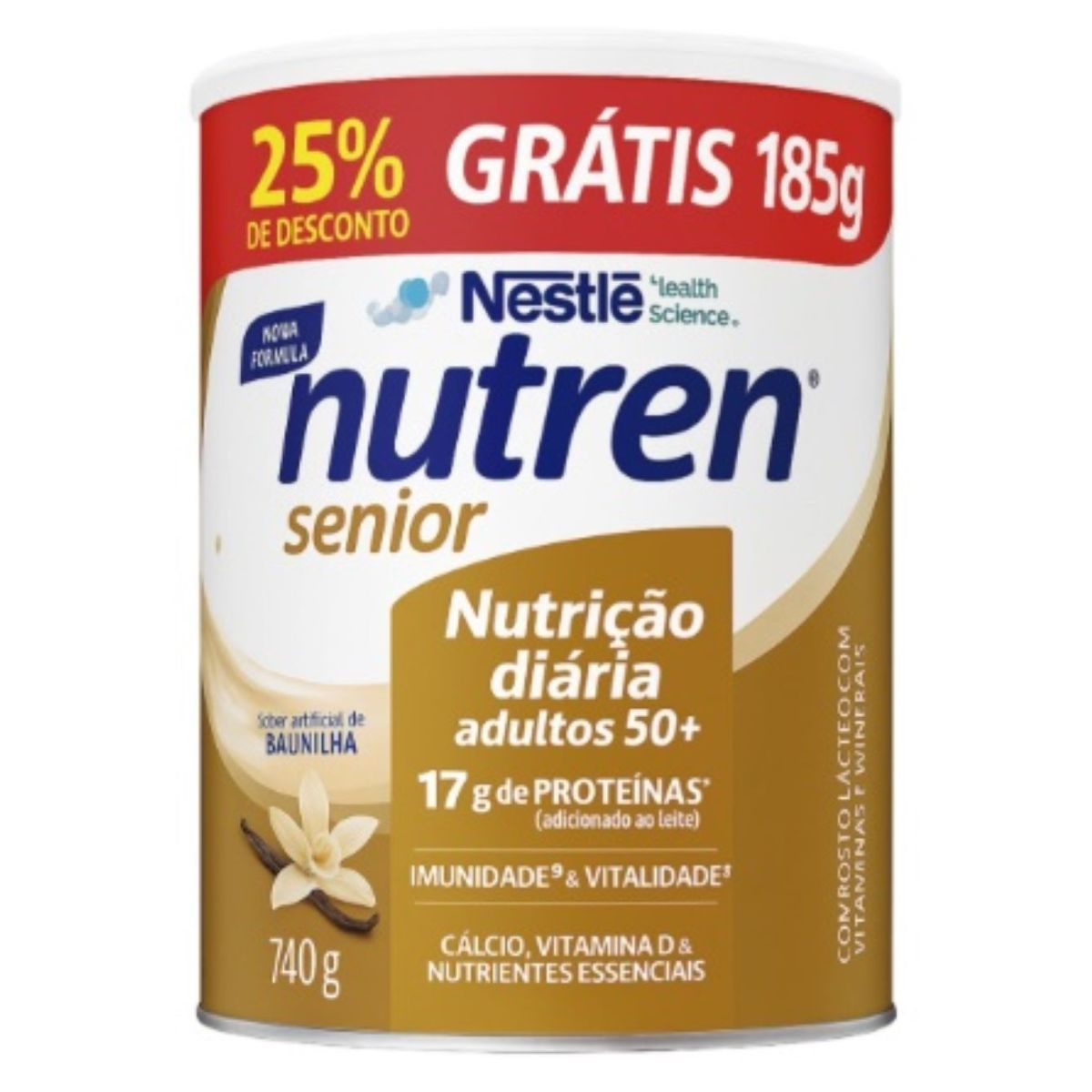 Composto Lácteo Nutren Senior Sabor Baunilha 740g 25% De Desconto — Nutren | Farmácia Resyla