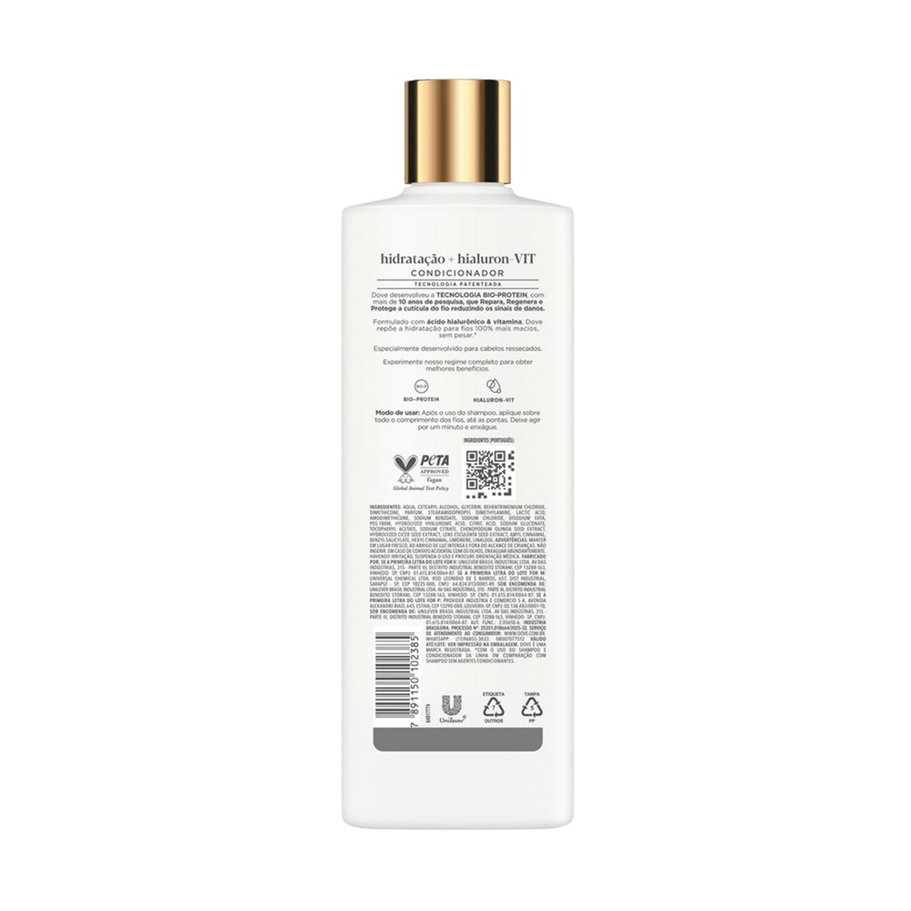 Condicionador Dove Hidratação + Hialuron-Vit 370ml — imagem 3 | Farmácia Resyla