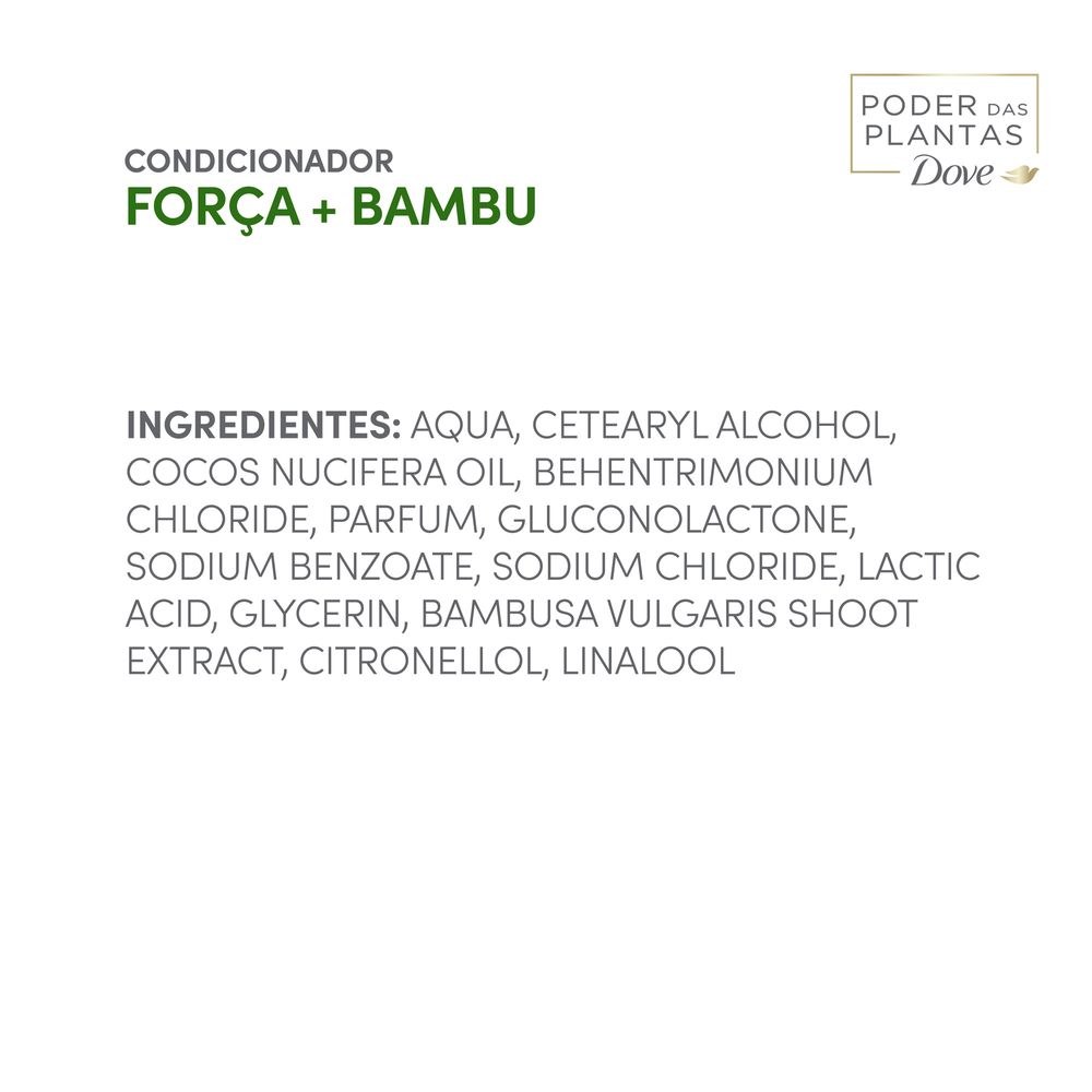 Condicionador Dove Poder Das Plantas Força+bambu 300ml — imagem 4 | Farmácia Resyla