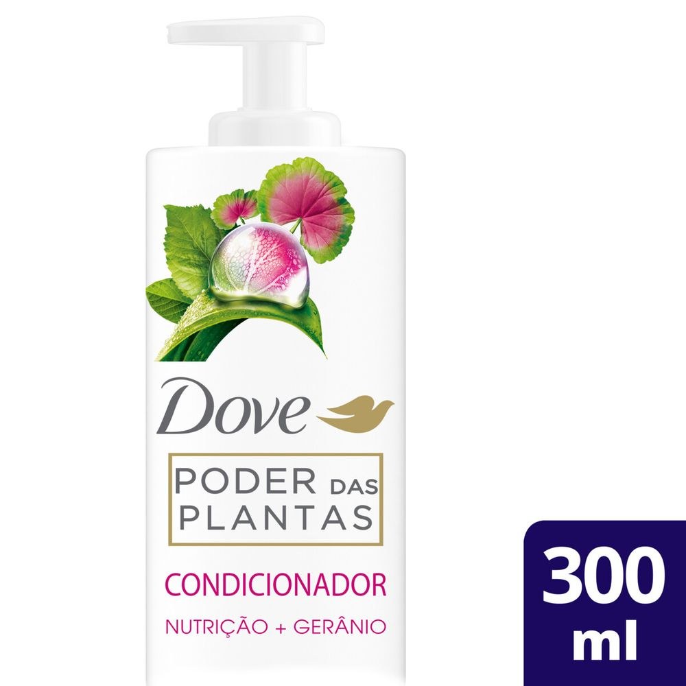 Condicionador Dove Poder Das Plantas Nutrição+gerânio 300ml — Dove | Farmácia Resyla