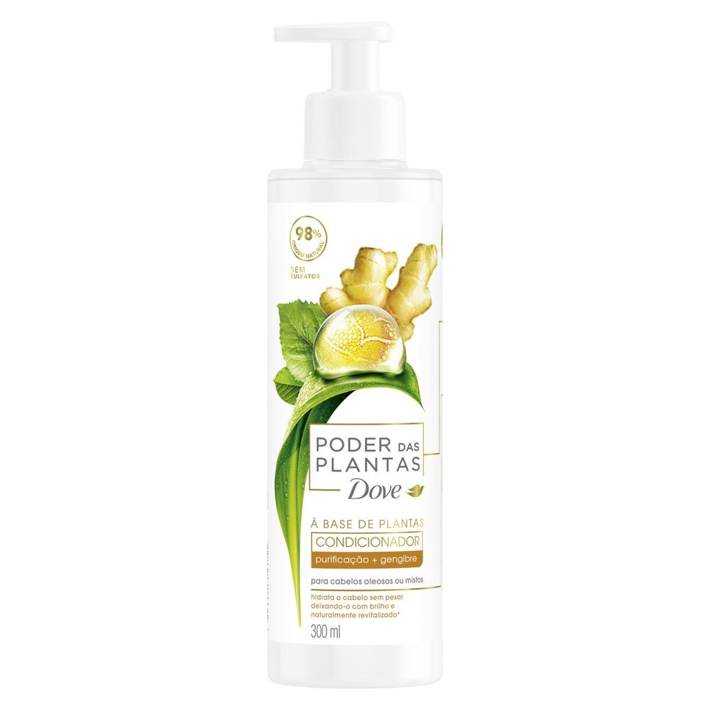Condicionador Dove Poder Das Plantas Purificação Gengibre 300ml — Dove | Farmácia Resyla