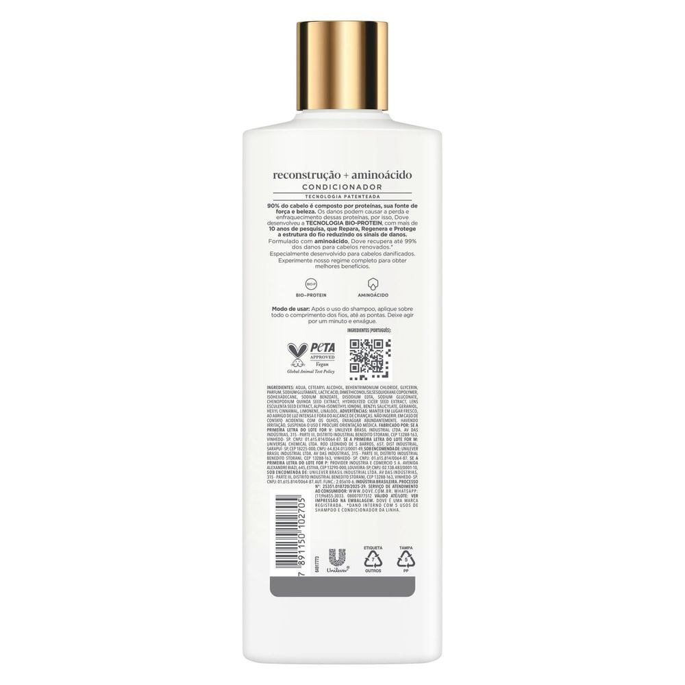 Condicionador Dove Reconstrução + Aminoácido 370ml — imagem 3 | Farmácia Resyla