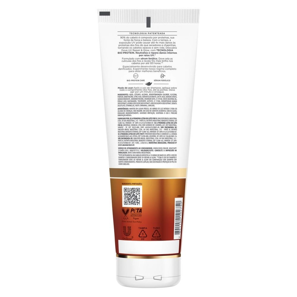 Condicionador Dove Uv Repair Glow + Ferúlico 250ml — imagem 3 | Farmácia Resyla