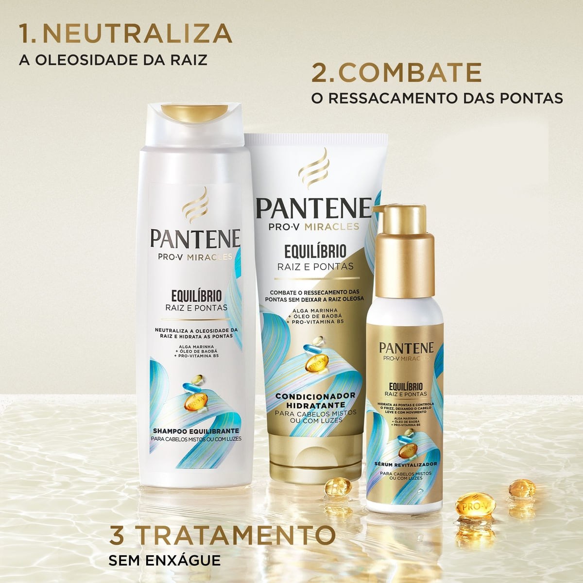 Condicionador Hidratante Pantene Pro-V Miracles Equilíbrio Raiz E Pontas Com 250ml — imagem 4 | Farmácia Resyla