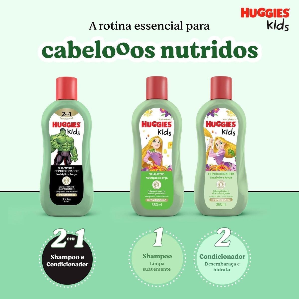 Condicionador Infantil Huggies Kids Nutrição e Força 360ml — imagem 3 | Farmácia Resyla