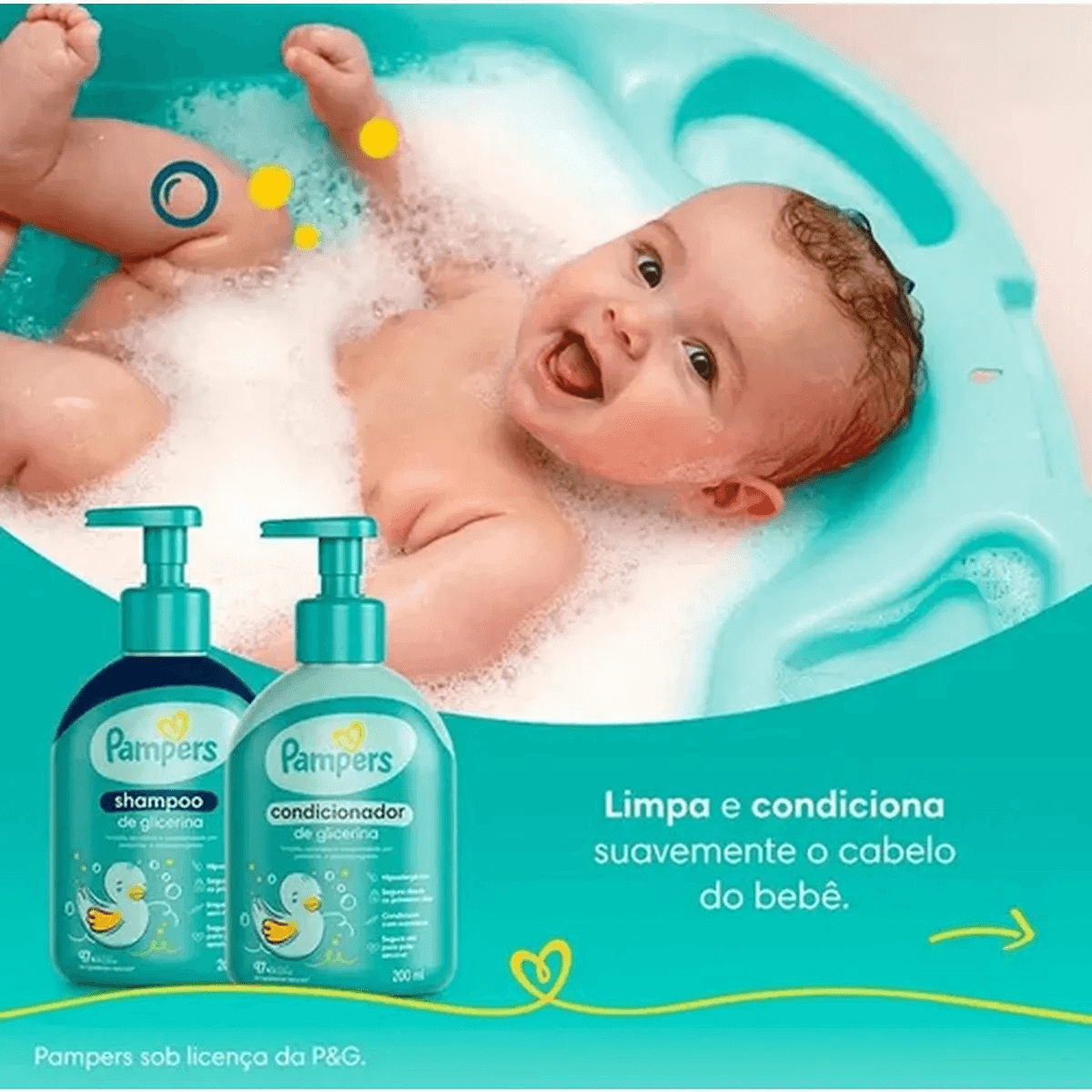 Condicionador Infantil Pampers Glicerina 200ml — imagem 3 | Farmácia Resyla