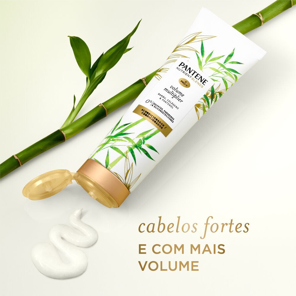 Condicionador Pantene Nutrient Blends Multiplicador De Volume Com Bambu, Colágeno E Pantenol 235ml — imagem 4 | Farmácia Resyla