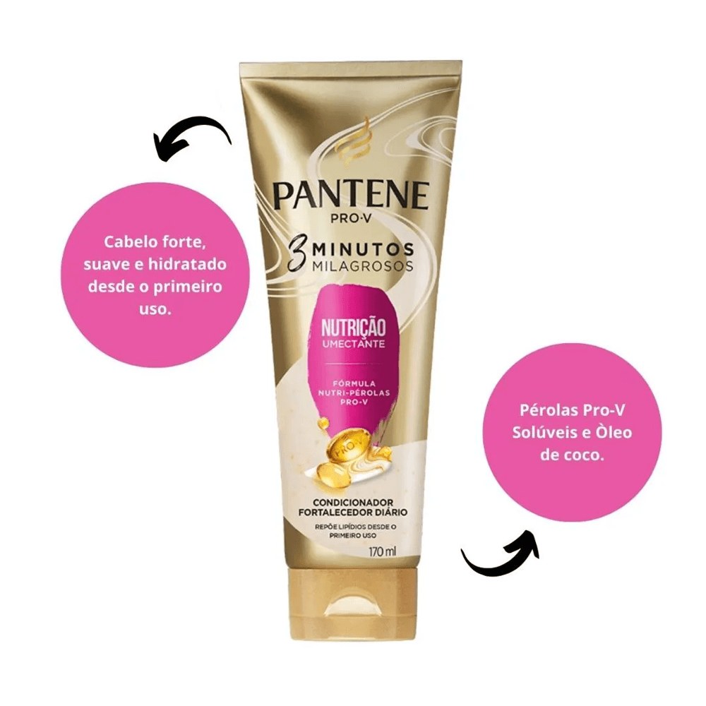 Condicionador Pantene Pro-V 3 Minutos Milagrosos Liso Extremo 170ml — imagem 3 | Farmácia Resyla
