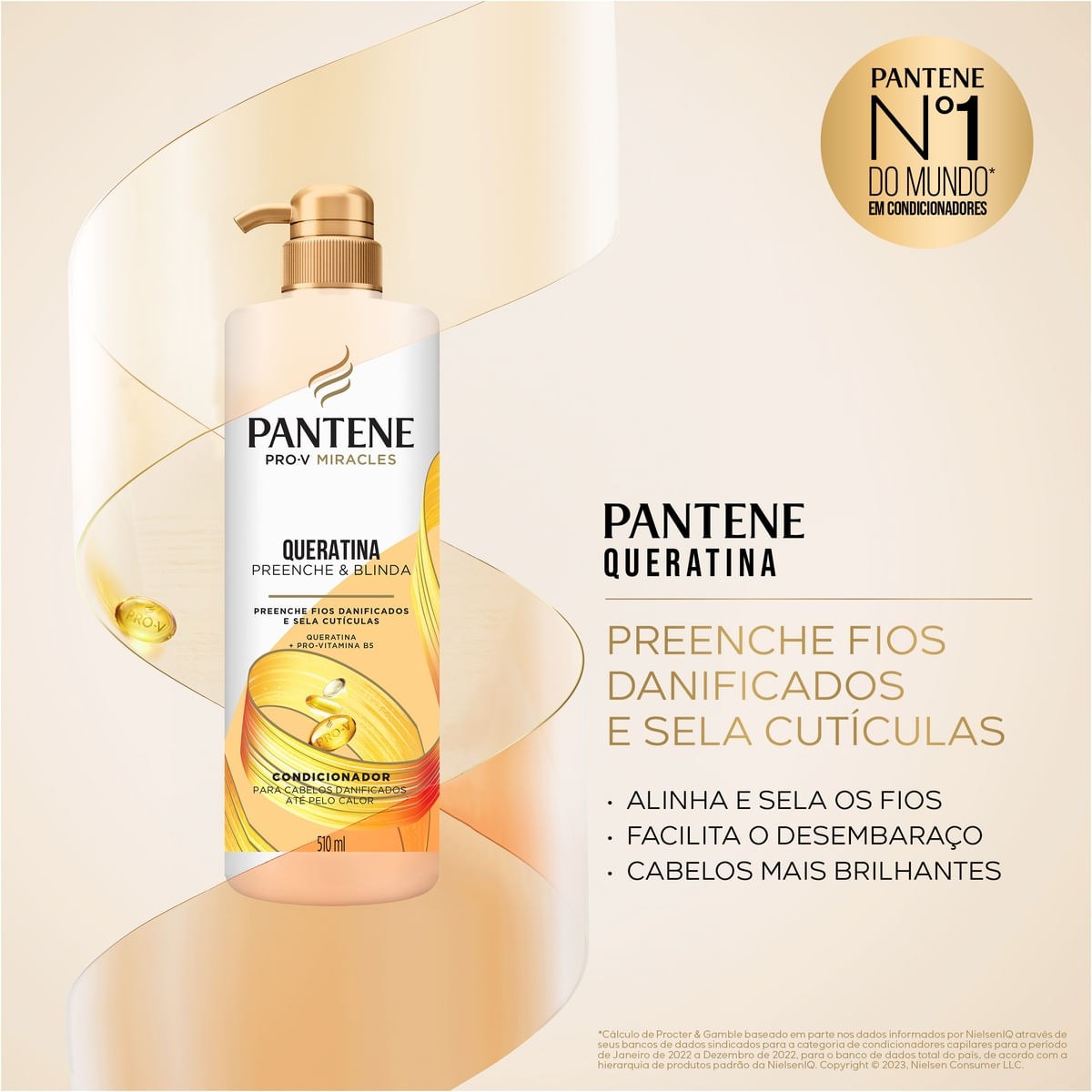 Condicionador Pantene Pro-V Miracles Queratina Preenche & Blinda 510ml — imagem 2 | Farmácia Resyla