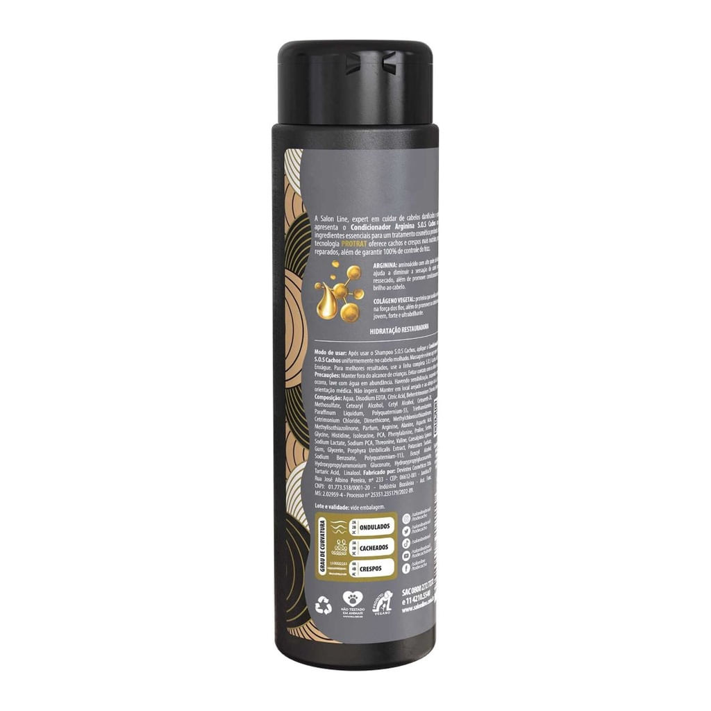 Condicionador S.O.S Cachos Arginina - 300ml Salon Line — imagem 2 | Farmácia Resyla