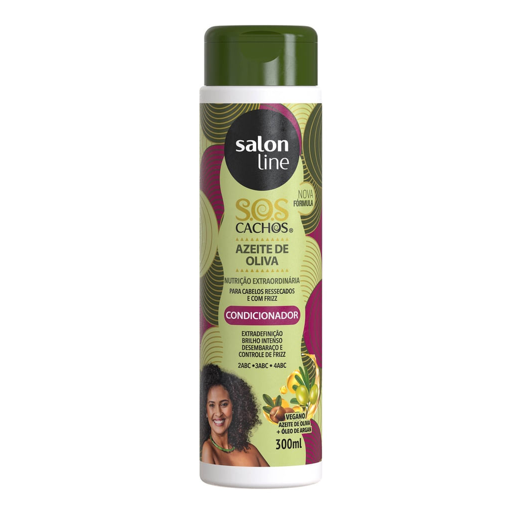 Condicionador S.O.S Cachos Azeite de Oliva Cachos Comportados Salon Line - 300ml — Salon Line | Farmácia Resyla
