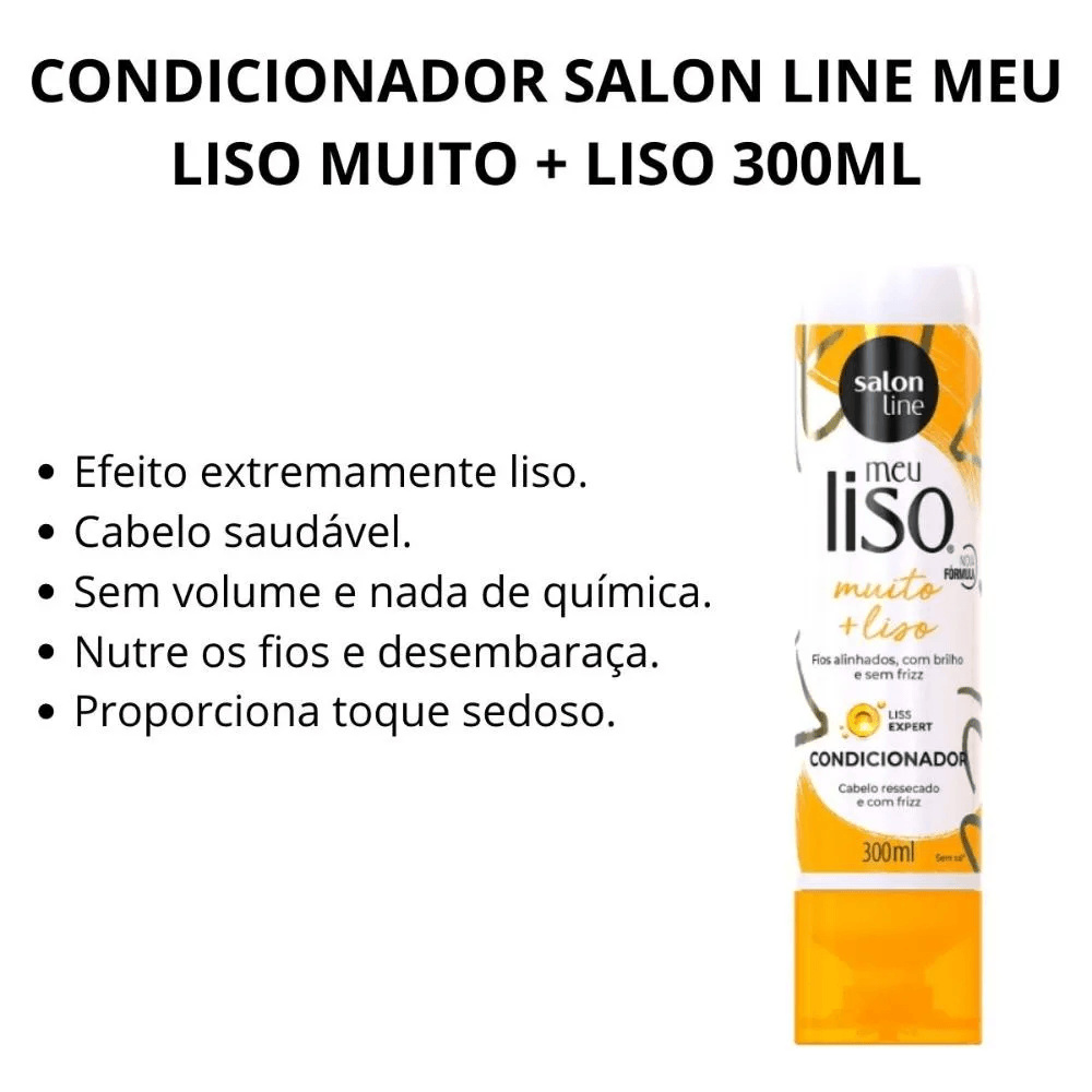Condicionador Salon Line Meu Liso #muito+liso Antifrizz 300ml — imagem 4 | Farmácia Resyla