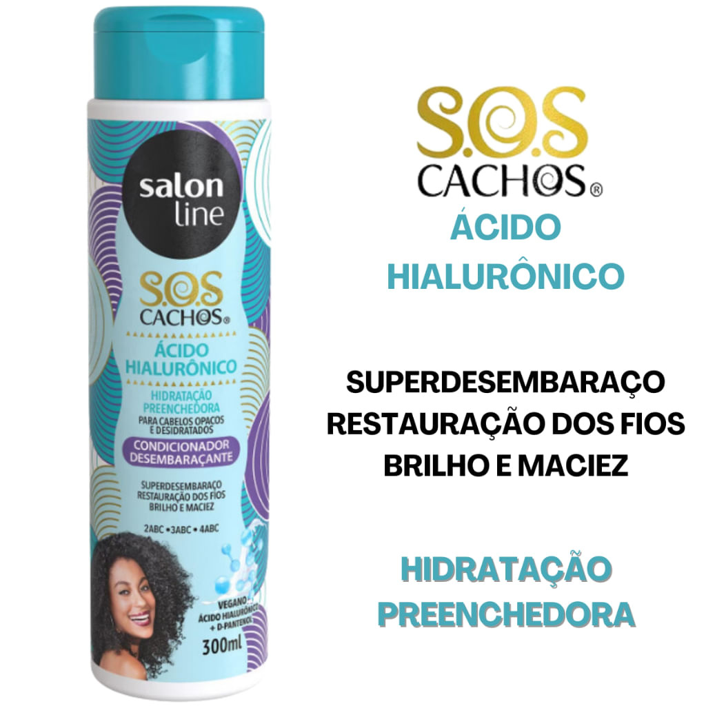 Condicionador Salon Line S.O.S Ácido Hialurônico - 300ml — imagem 2 | Farmácia Resyla