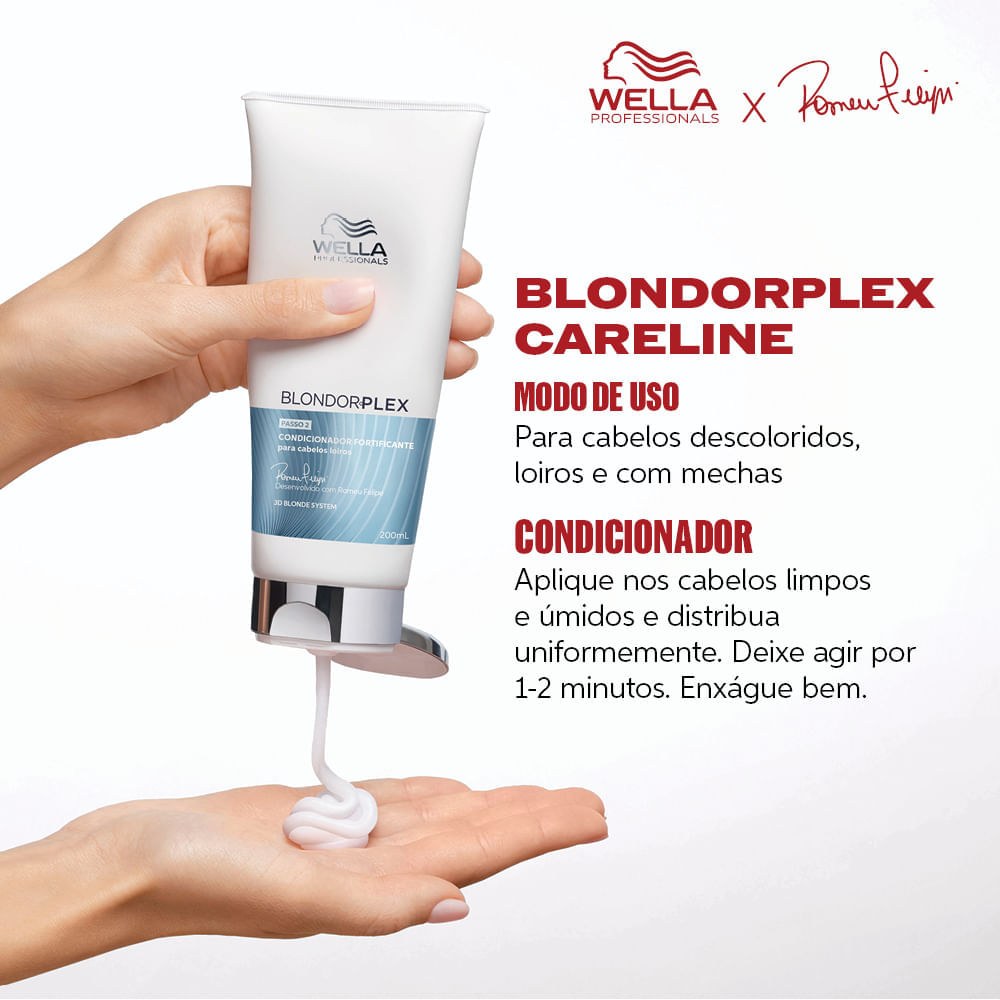 Condicionador - Wella Professionals BlondorPlex Fortificante - 200ml — imagem 4 | Farmácia Resyla