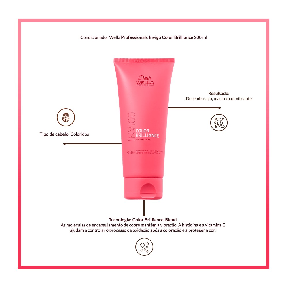 Condicionador Wella Professionals Invigo Color Brilliance 200 ml — imagem 3 | Farmácia Resyla