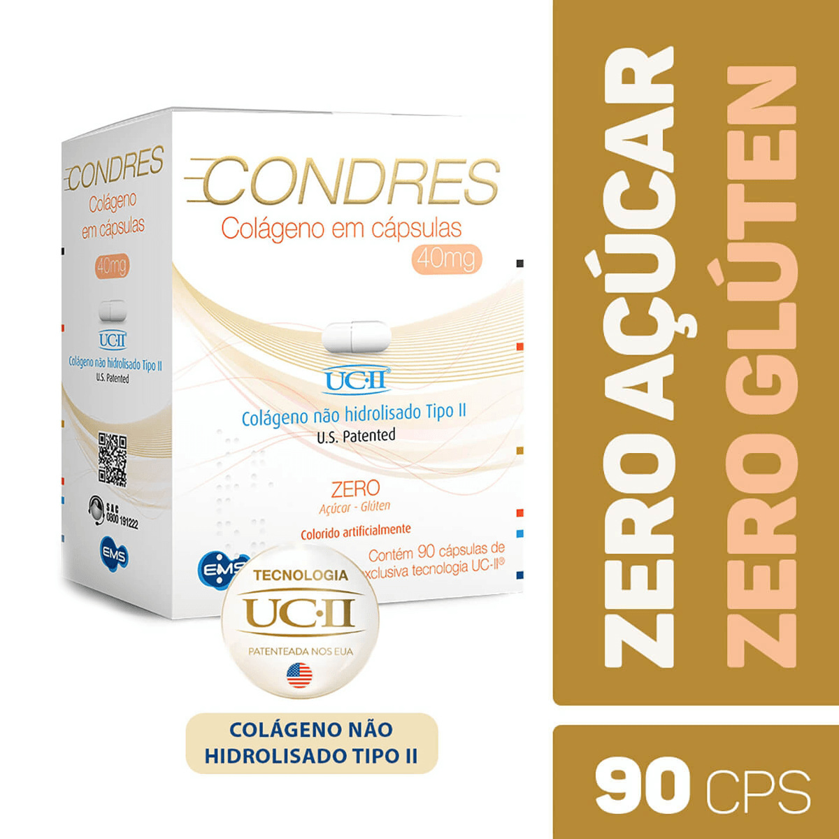 Condres Colágeno Tipo II 90 Cápsulas — Condres | Farmácia Resyla