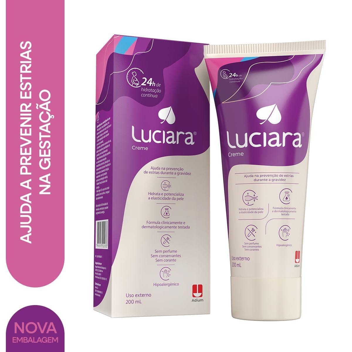 Creme Antiestrias Luciara Sem Perfume 200ml — imagem 2 | Farmácia Resyla