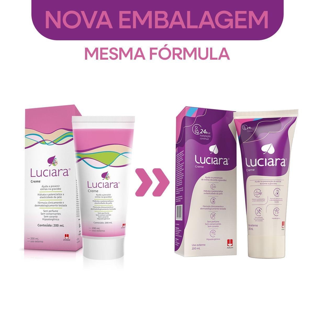 Creme Antiestrias Luciara Sem Perfume 200ml — imagem 3 | Farmácia Resyla