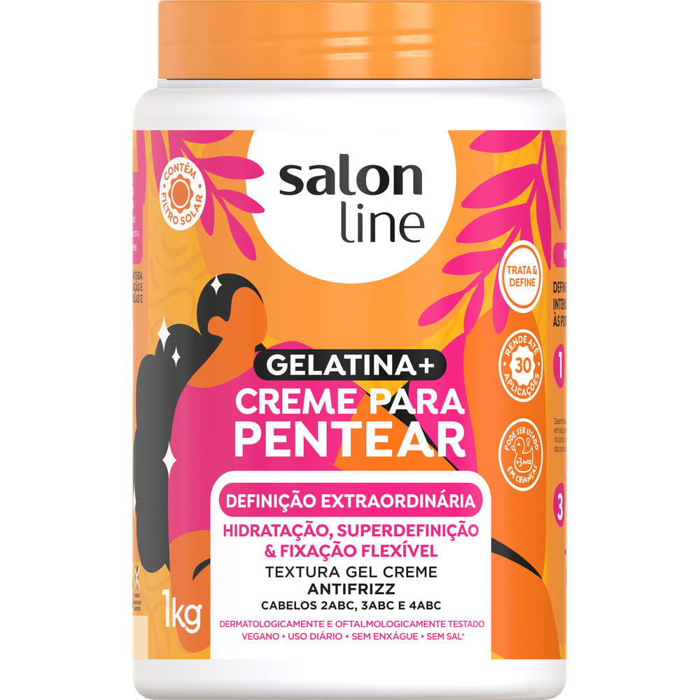 Creme Antifrizz Solon Line Condicionador Gelatina + Definicao Extraordinaria 1kg — Salon Line | Farmácia Resyla