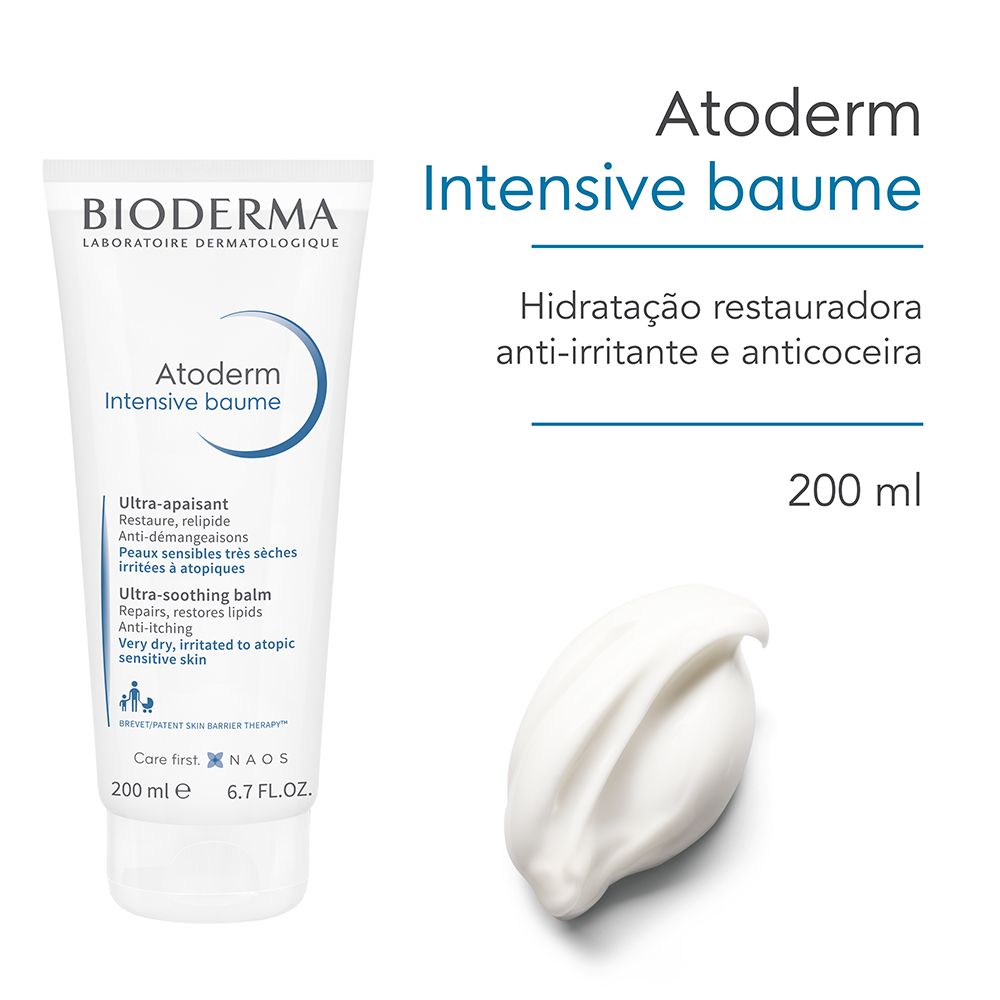 Creme Corporal Bioderma Atoderm Intensive Baume Hidratante Anti Coceira 200ml — imagem 2 | Farmácia Resyla