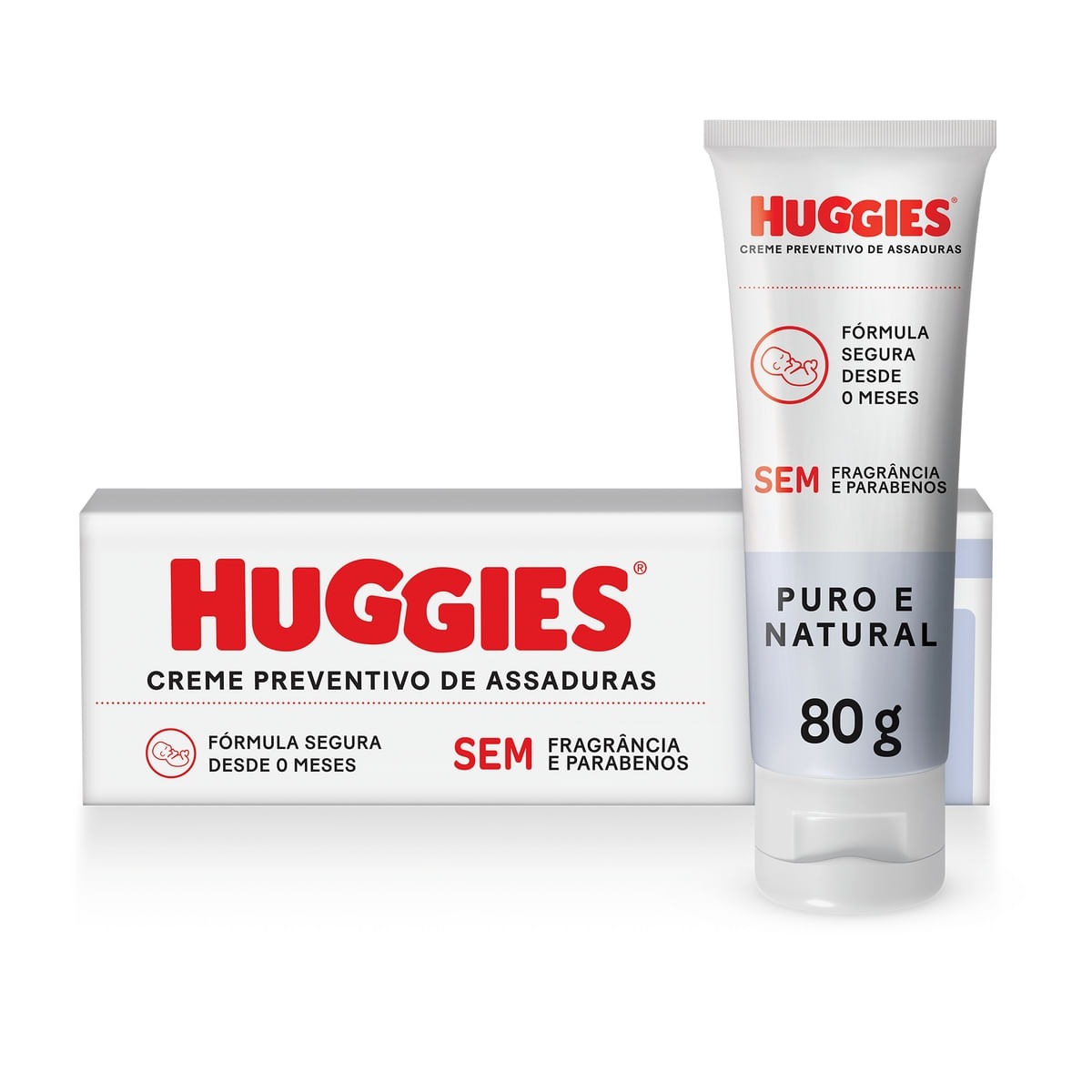 Creme de Assaduras Huggies Puro e Natural 80g — Huggies | Farmácia Resyla