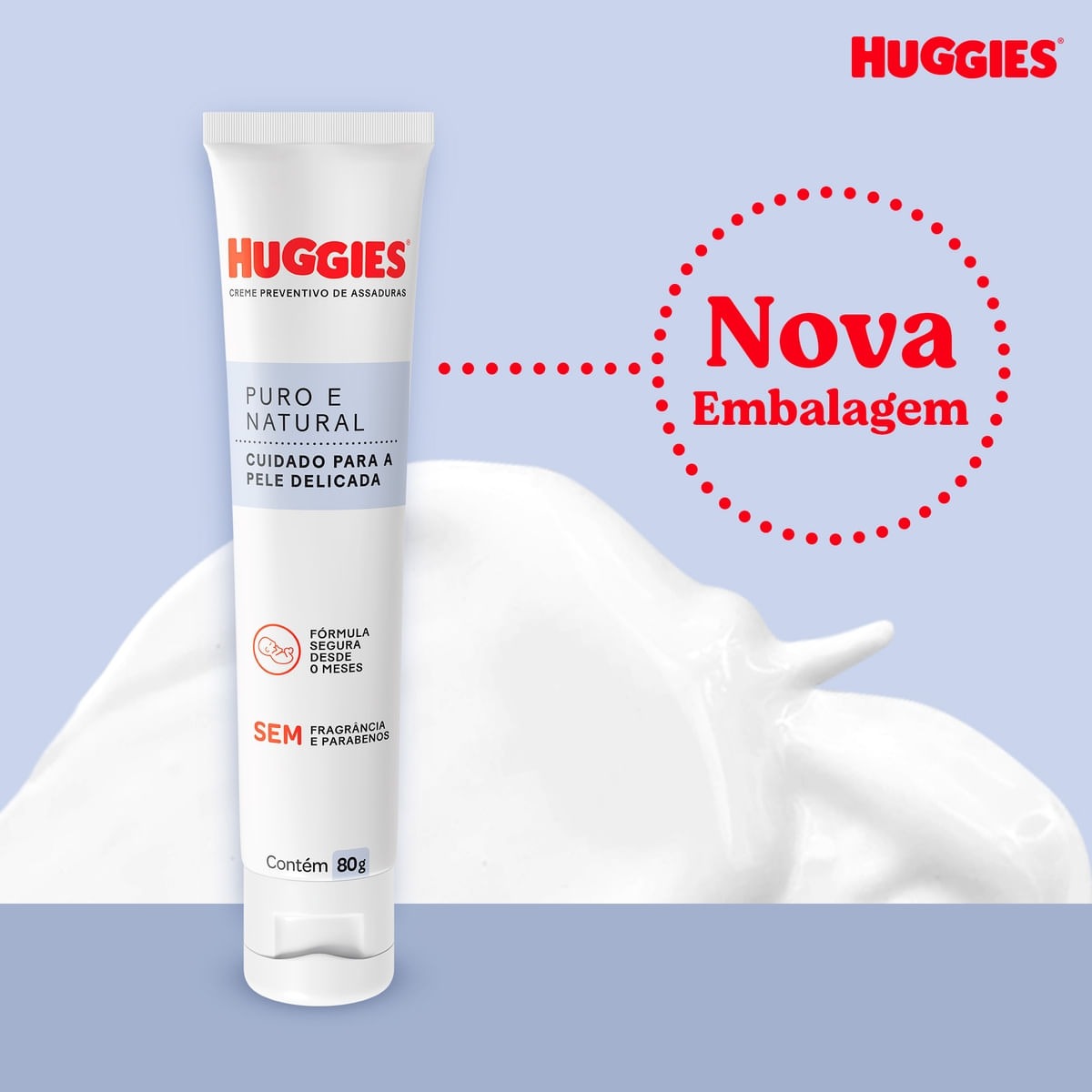 Creme de Assaduras Huggies Puro e Natural 80g — imagem 2 | Farmácia Resyla