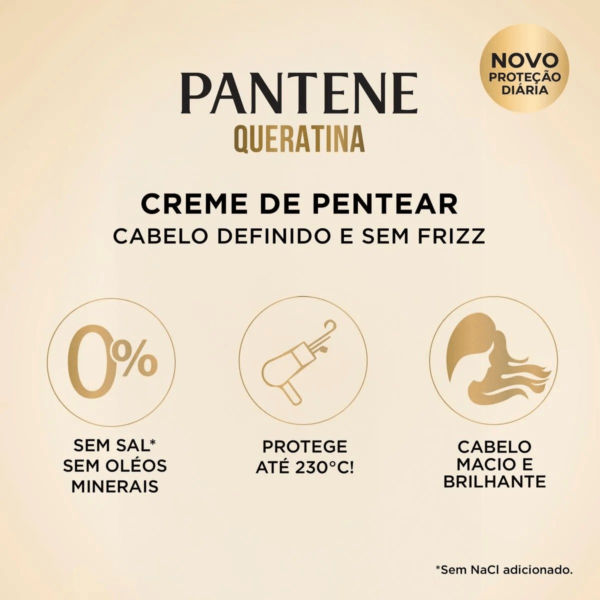 Creme de Pentear Pantene Pro-V Miracles Queratina Preenche & Blinda 240g — imagem 3 | Farmácia Resyla