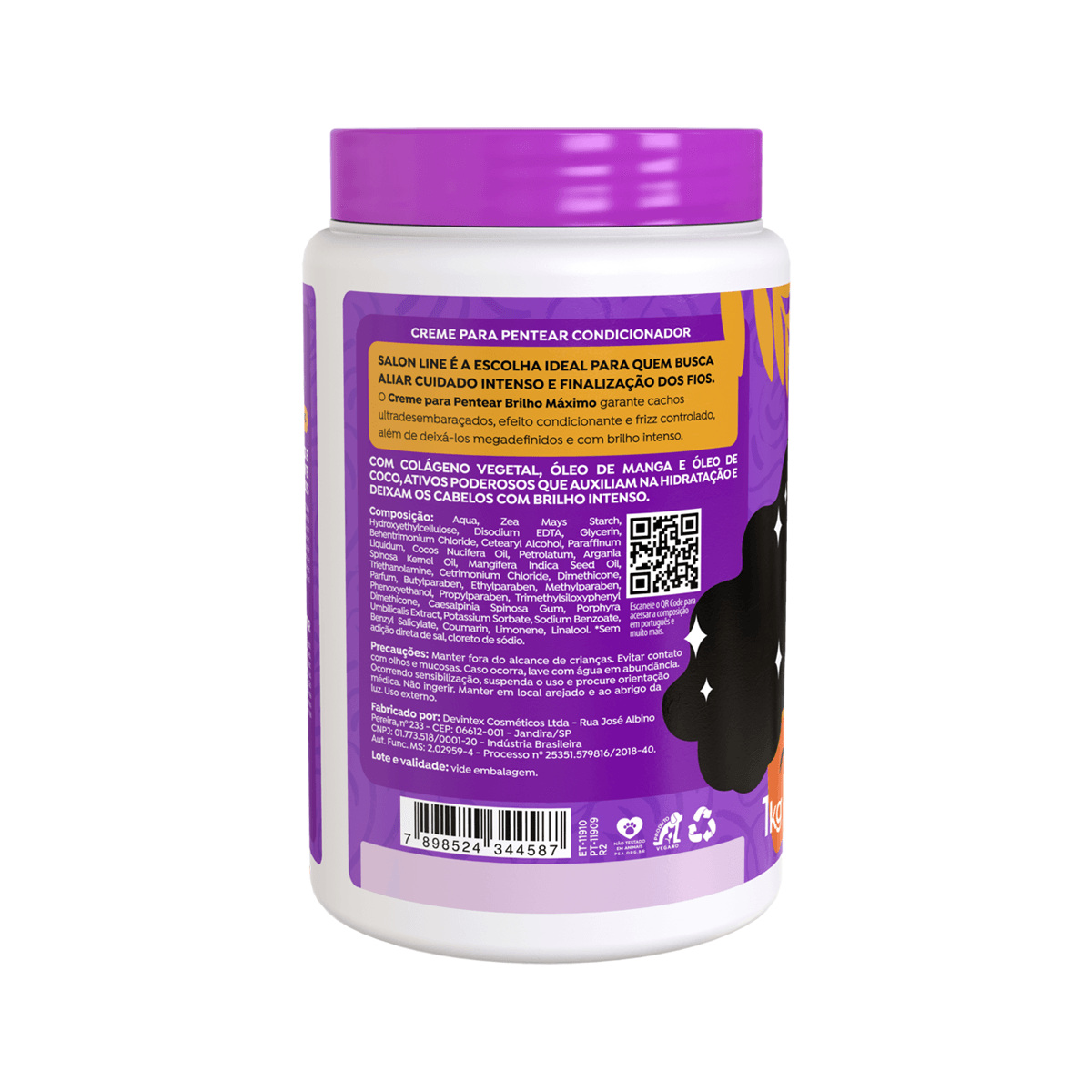 Creme de Pentear Salon Line Brilho Máximo 1Kg — imagem 2 | Farmácia Resyla