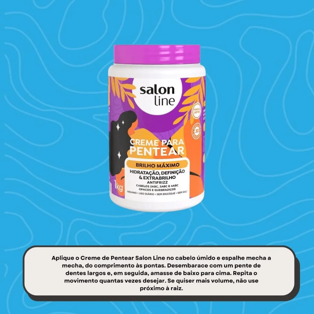 Creme de Pentear Salon Line Brilho Máximo 1Kg — imagem 3 | Farmácia Resyla