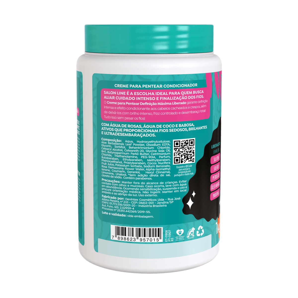 Creme de Pentear Salon Line Definição Máxima Vegano 1Kg — imagem 3 | Farmácia Resyla