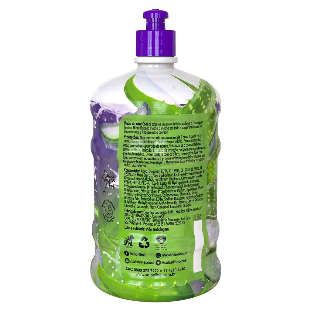 Creme De Pentear Salon Line Hidra Babosa 1L — imagem 3 | Farmácia Resyla