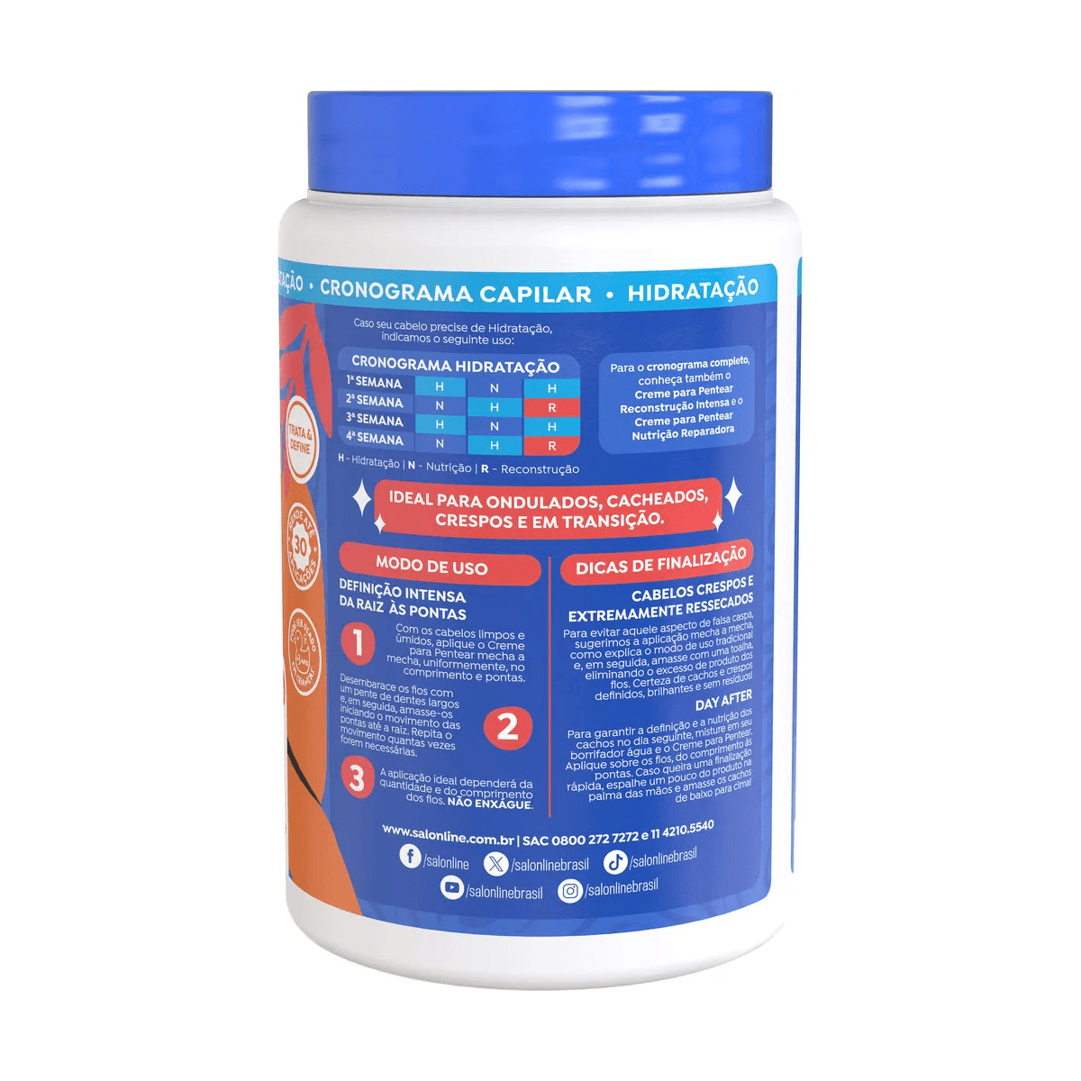 Creme de Pentear Salon Line Hidratação Profunda Vegano 1Kg — imagem 3 | Farmácia Resyla