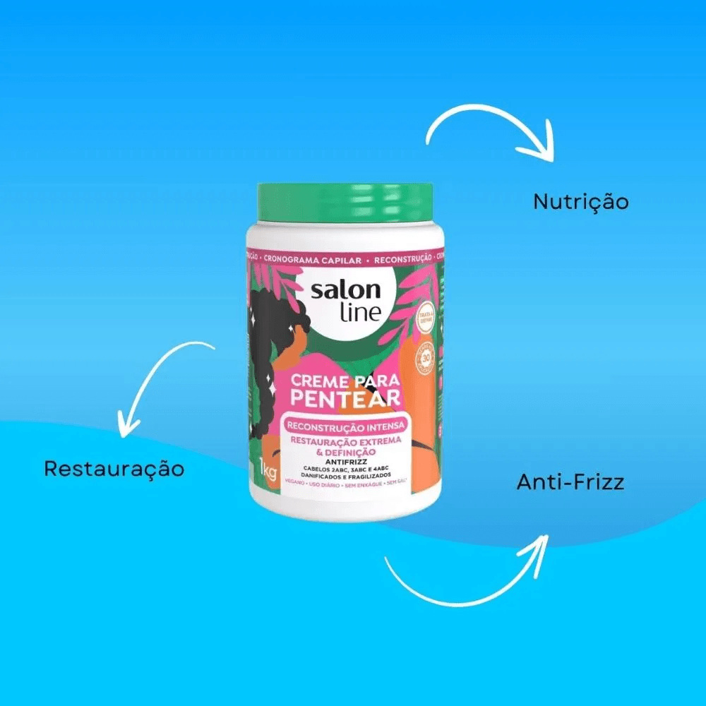 Creme de Pentear Salon Line Reconstrução Intensa 1Kg — imagem 3 | Farmácia Resyla