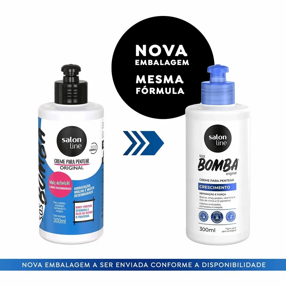 Creme de Pentear Salon Line SOS Bomba Original 300ml — imagem 4 | Farmácia Resyla