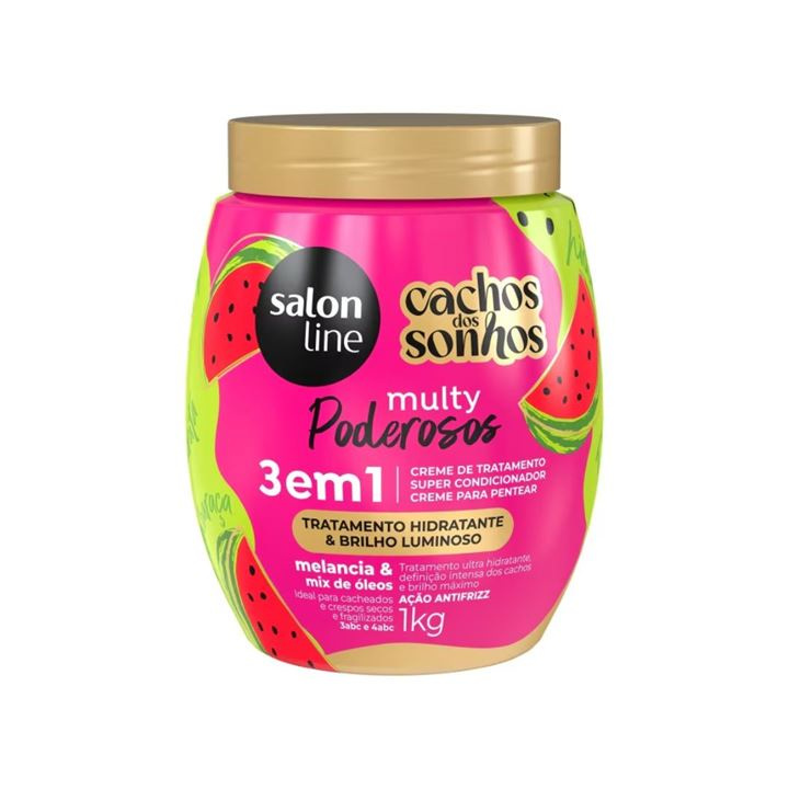 Creme de Tratamento Salon Line 1kg Cachos dos Sonhos Melancia 3 em 1 — Salon Line | Farmácia Resyla