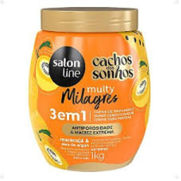 Creme de Tratamento Salon Line 3 Em 1 Multy Milagres Maracujá 1kg — Salon Line | Farmácia Resyla