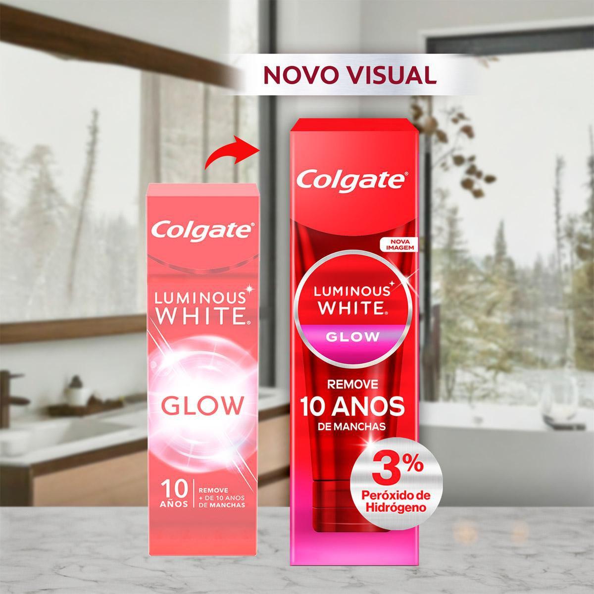 Creme Dental Colgate Luminous White Glow Clareador 70g — imagem 3 | Farmácia Resyla