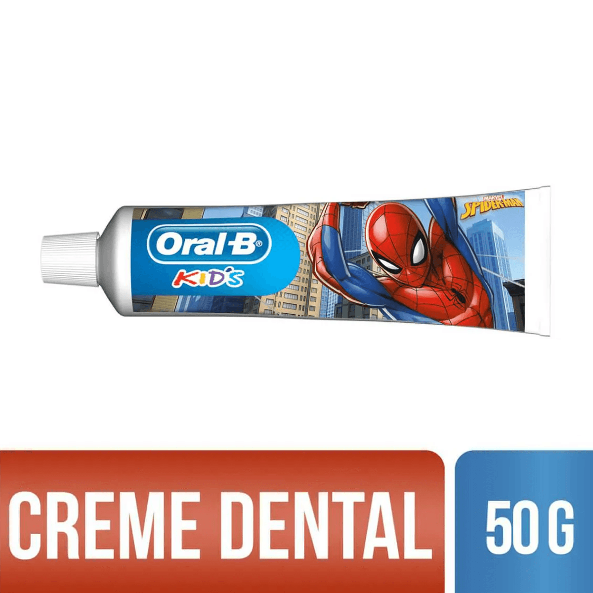 Creme Dental Infantil Oral-B Kids Spiderman Anticáries com Flúor 50g — Oral B | Farmácia Resyla