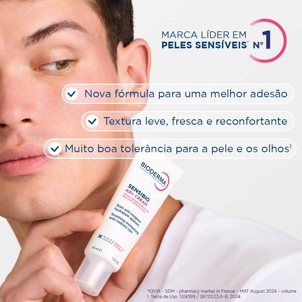 Creme Facial Bioderma Sensibio AR+ Anti Vermelhidão 40ml — imagem 3 | Farmácia Resyla