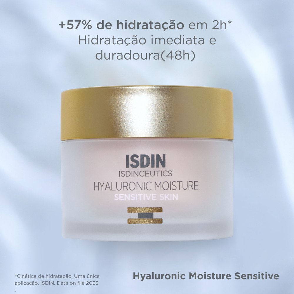 Creme Facial ISDIN ISDINceutics Hyaluronic Moisture Anti Idade Pele Sensível 50g — imagem 2 | Farmácia Resyla