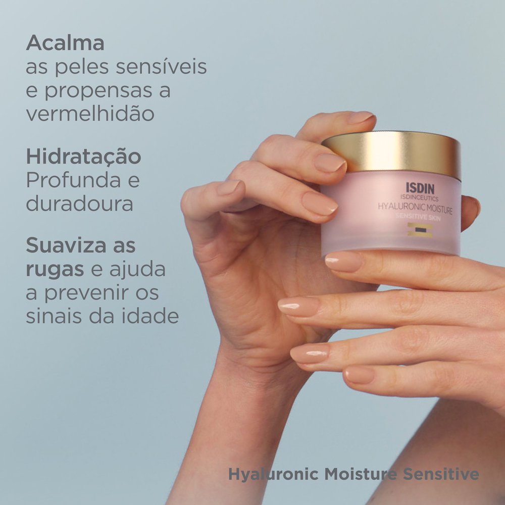 Creme Facial ISDIN ISDINceutics Hyaluronic Moisture Anti Idade Pele Sensível 50g — imagem 4 | Farmácia Resyla