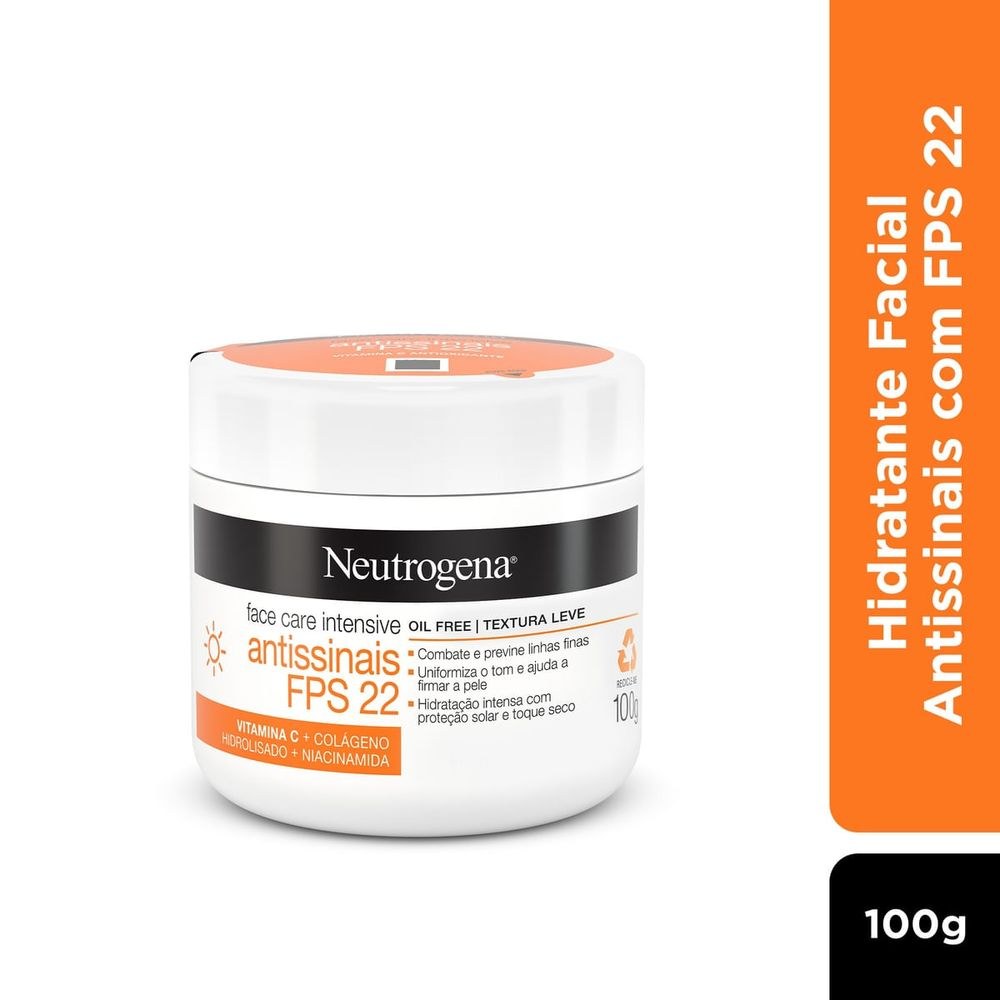 Creme Facial Neutrogena Face Care Intensive Antissinais FPS 22 100g — imagem 2 | Farmácia Resyla