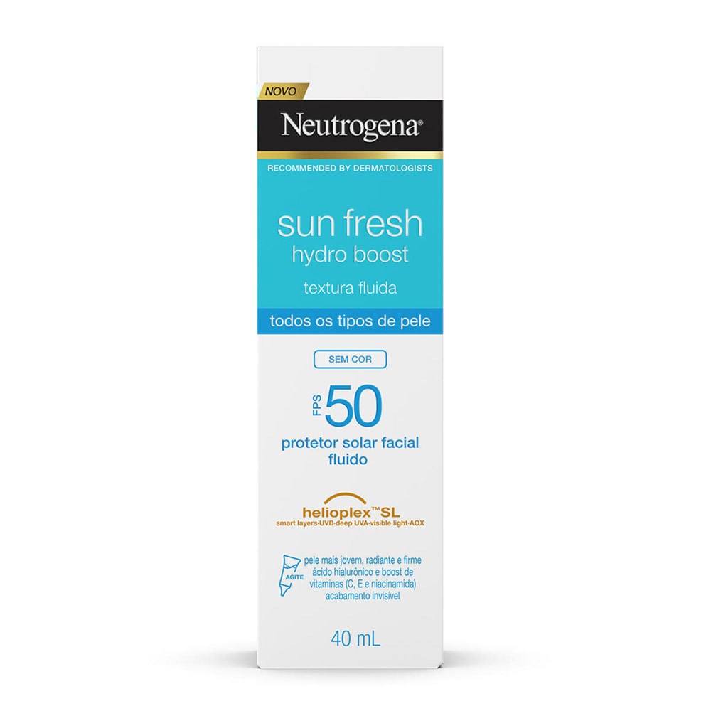 Creme Facial Neutrogena Sun Fresh® Derm Care Hydro Boost FPS 50 40ml — imagem 3 | Farmácia Resyla