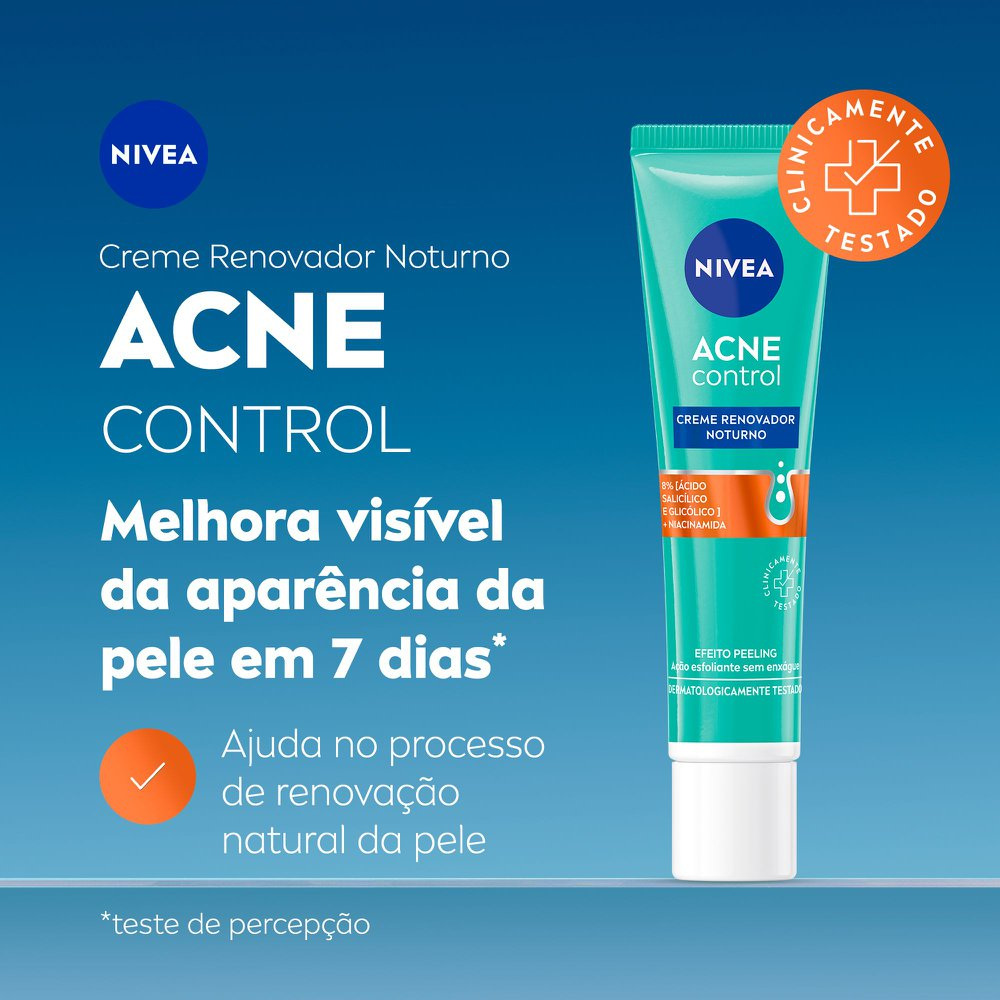 Creme Facial Nivea Acne Control Renovador Noturno 40ml — imagem 2 | Farmácia Resyla