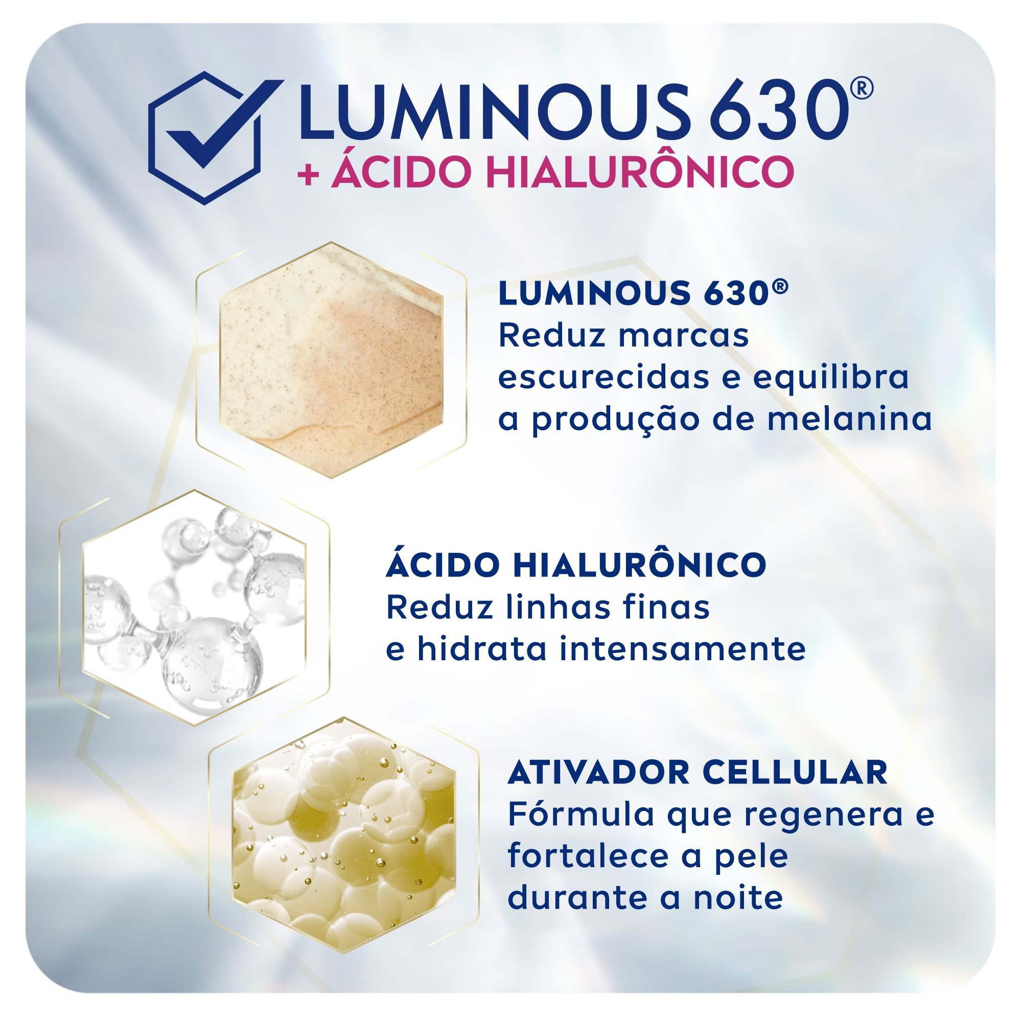 Creme Facial Nivea Luminous 630 Complexo de Reparação Noturna 50ml — imagem 4 | Farmácia Resyla