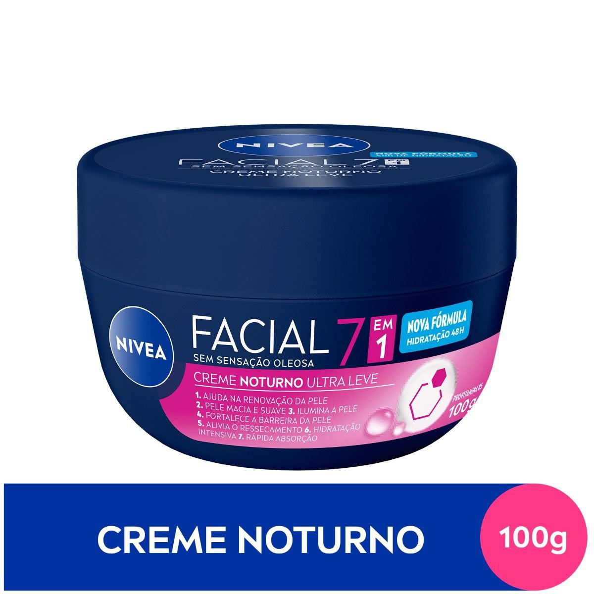 Creme Facial Nivea Ultraleve 7 em 1 Noturno 100g — Nivea | Farmácia Resyla